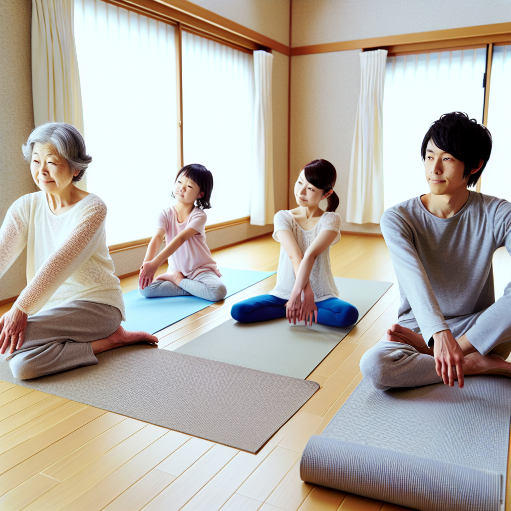 家族でヨガ